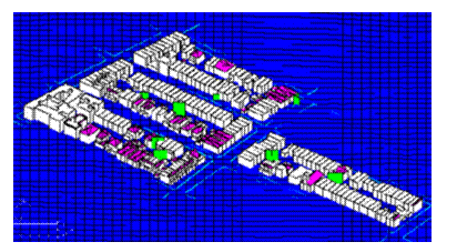 3-D Overlay of one 4 block area in Brooklyn, New York used for Urban Geolocation